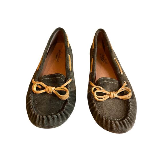 Lucky Brand Suede Driving Moccasins Olive Green 7 - Picture 3 of 7